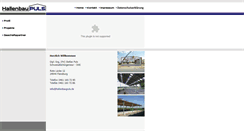 Desktop Screenshot of hallenbaupuls.de