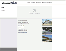 Tablet Screenshot of hallenbaupuls.de